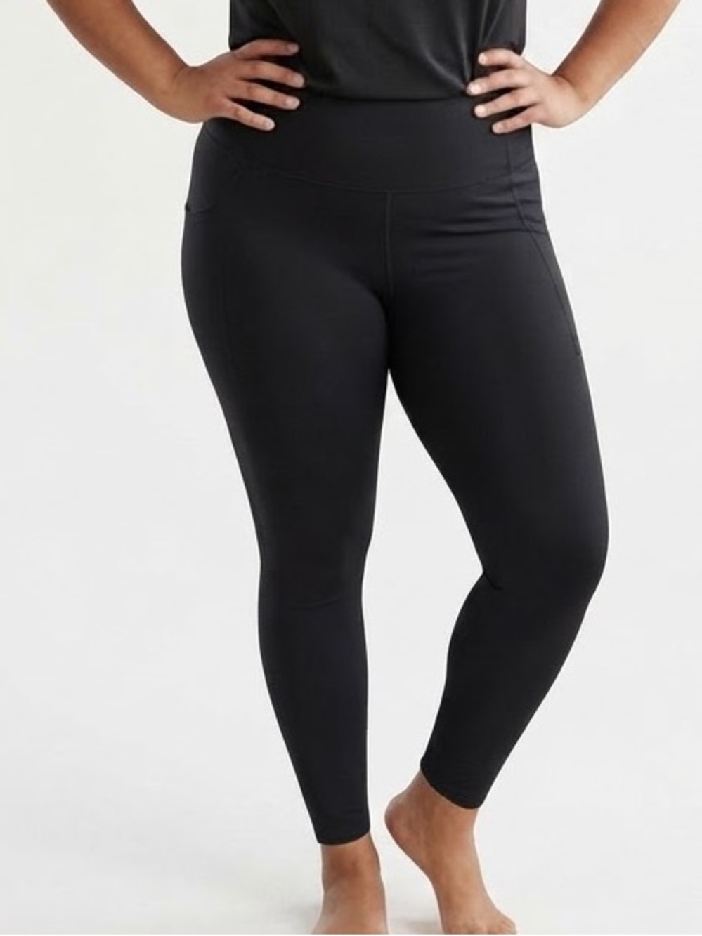 All In Motion High Waisted Leggings Women's L Black Athleisure Activewear NWT